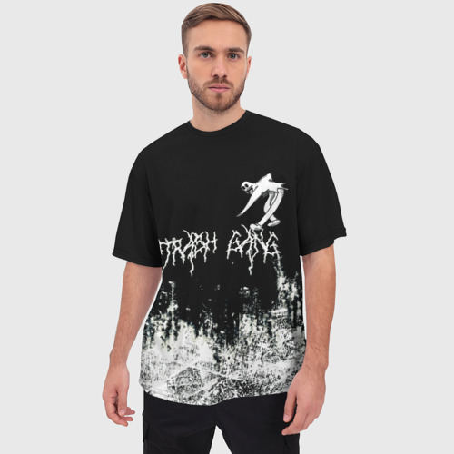 Мужская футболка oversize 3D Ghostemane Mercury Trash Gang Гостмейн Призрак гранж, цвет 3D печать - фото 3