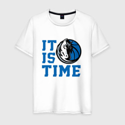 It Is Dallas Mavericks Time Даллас Мэверикс – Мужская футболка хлопок с принтом купить со скидкой в -20%