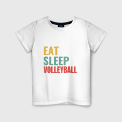Детская футболка хлопок Eat - Sleep - Volleyball