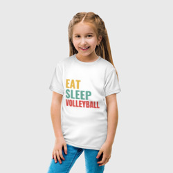 Детская футболка хлопок Eat - Sleep - Volleyball - фото 2