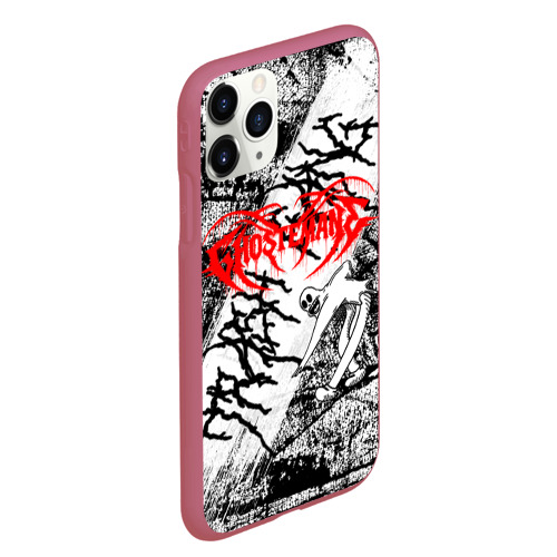 Чехол для iPhone 11 Pro Max матовый Ghostemane Mercury Rap Гостмейн Меркури, цвет малиновый - фото 3