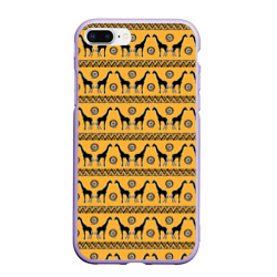 Чехол для iPhone 7Plus/8 Plus матовый Жирафы   сафари