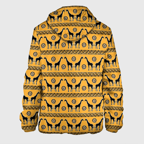 Мужская куртка 3D с принтом Жирафы   сафари, вид сзади #1