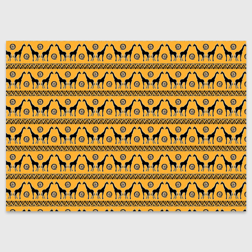 Поздравительная открытка Жирафы   сафари, цвет белый