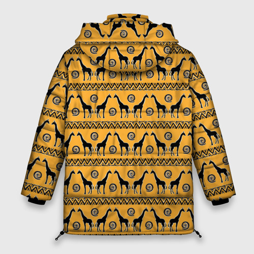 Женская зимняя куртка Oversize Жирафы   сафари, цвет светло-серый - фото 2