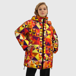 Женская зимняя куртка Oversize Камуфляж спортивный "Призма - закат" - фото 2