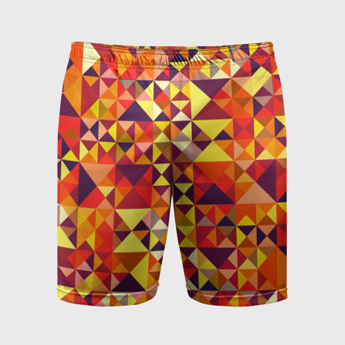 Мужские шорты спортивные Камуфляж спортивный "Призма - закат", цвет 3D печать