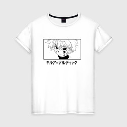Женская футболка хлопок Киллуа anime eyes