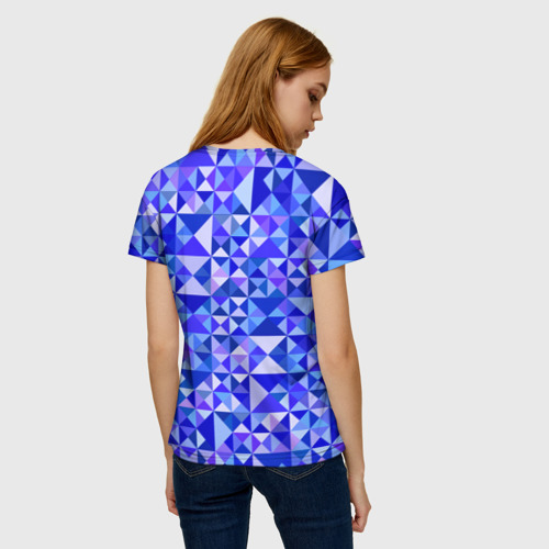 Женская футболка 3D Камуфляж спортивный "Призма - Лагуна", цвет 3D печать - фото 4