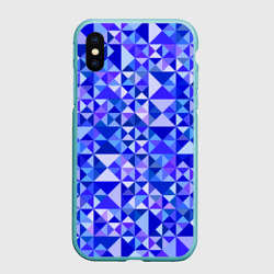 Чехол для iPhone XS Max матовый Камуфляж спортивный "Призма - Лагуна"