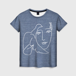 Женская футболка 3D Лицо Мира Пабло Пикассо 3D