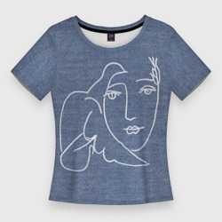 Женская футболка 3D Slim Лицо Мира Пабло Пикассо 3D