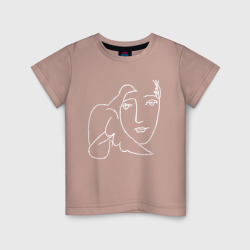 Светящаяся детская футболка Лицо Мира Пабло Пикассо