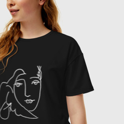 Женская футболка хлопок Oversize Лицо Мира Пабло Пикассо - фото 2