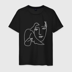 Мужская футболка хлопок Лицо Мира Пабло Пикассо