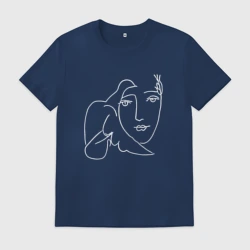 Мужская футболка хлопок Лицо Мира Пабло Пикассо