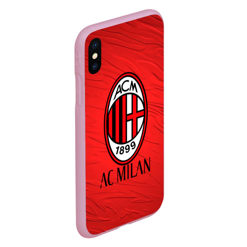 Чехол для iPhone XS Max матовый Ac Milan Милан, цвет розовый - фото 3