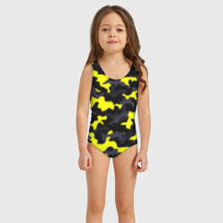 Детский купальник 3D Камуфляж Чёрно-Жёлтый