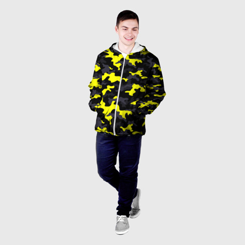 Мужская куртка 3D Камуфляж Чёрно-Жёлтый, цвет 3D печать - фото 3