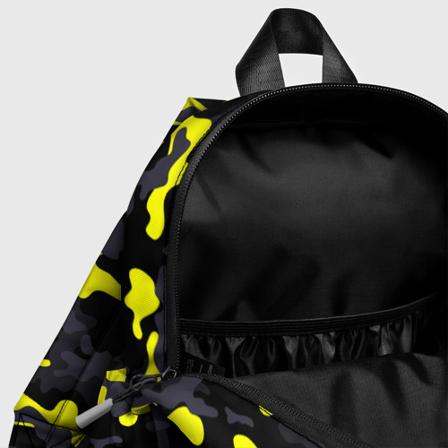 Детский рюкзак 3D с принтом Камуфляж Чёрно-Жёлтый, фото #4