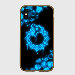 Чехол для iPhone XS Max матовый Мелиодас неоновый 7 смертных грехов