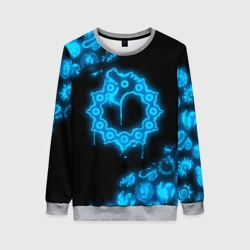 Женский свитшот 3D Мелиодас неоновый 7 смертных грехов