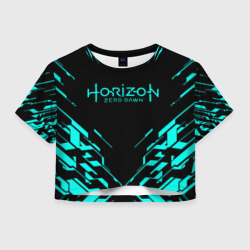 Женская футболка Crop-top 3D Horizon Zero Dawn neon