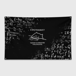 Флаг-баннер Кот программист формулы