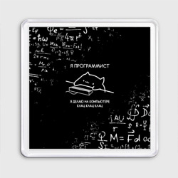 Магнит 55*55 Кот программист формулы