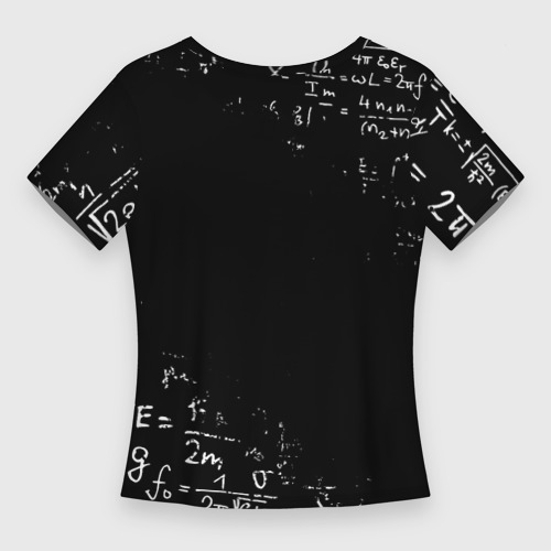 Женская футболка 3D Slim Кот программист формулы, цвет 3D печать - фото 2