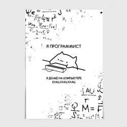 Постер Кот программист формулы