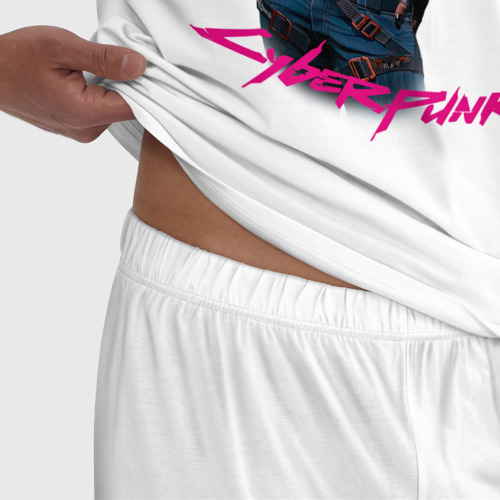 Мужская пижама хлопок с принтом Panam cyberpunk      2077, фото #4