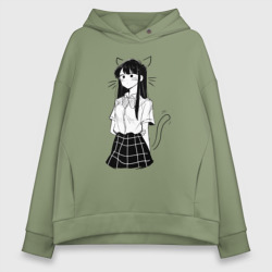 Женское худи Oversize хлопок Коми неко