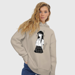 Женское худи Oversize хлопок Коми неко - фото 2