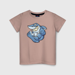 Детская футболка хлопок Акула с бицухой shark