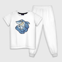 Детская пижама хлопок Акула с бицухой shark