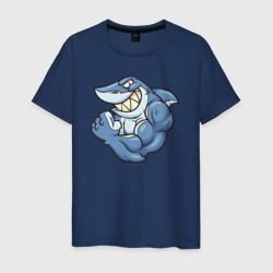 Мужская футболка хлопок Акула с бицухой shark