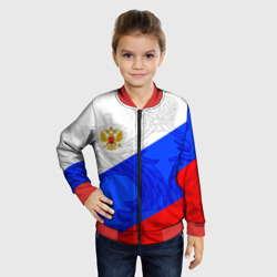 Детский бомбер 3D Российский герб триколор - фото 2