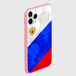 Чехол для iPhone 11 Pro Max матовый Российский герб триколор - фото 2