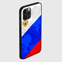 Чехол для iPhone 12 Pro Российский герб триколор - фото 2