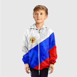 Детская ветровка 3D Российский герб триколор - фото 2