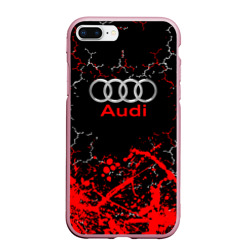 Чехол для iPhone 7Plus/8 Plus матовый Audi Ауди брызги