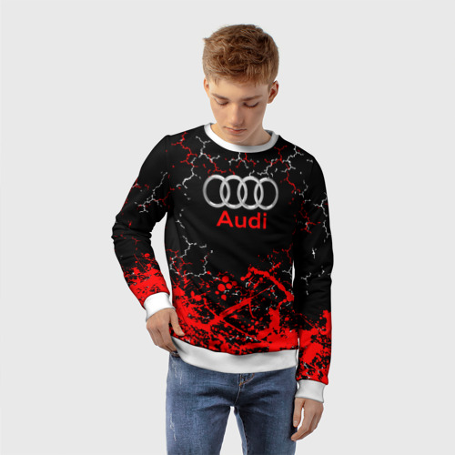 Детский свитшот 3D Audi Ауди брызги, цвет 3D печать - фото 3