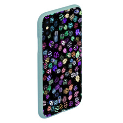 Чехол для iPhone XS Max матовый Неоновые жуки - фото 2