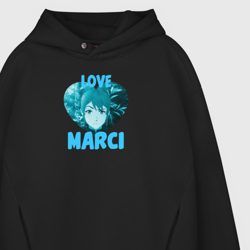 Мужское худи Oversize хлопок Love Marci, цвет черный - фото 4