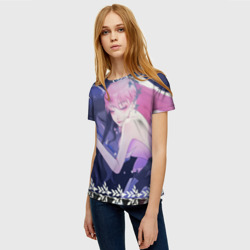 Женская футболка 3D Красавица и дракон Узор - фото 2