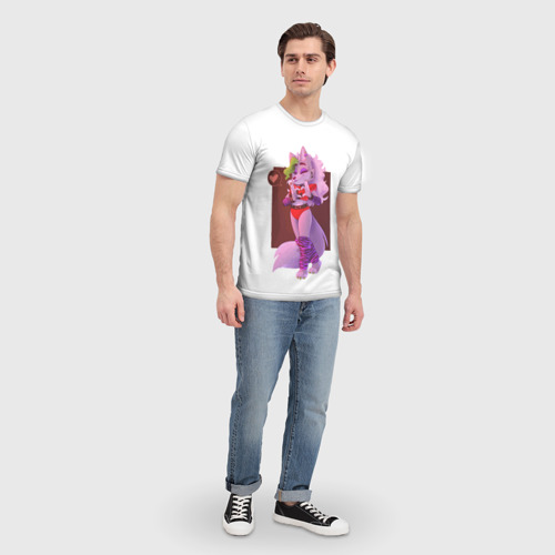 Мужская футболка 3D FNAF roxanne wolf, цвет 3D печать - фото 5