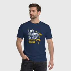 Мужская футболка хлопок Жизнь начинается в конце вашей зоны комфорта - фото 2