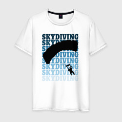 Skydiving парашютист – Мужская футболка хлопок с принтом купить со скидкой в -20%