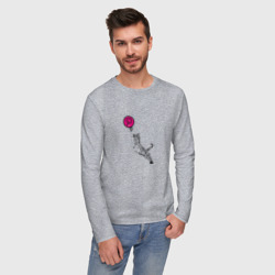 Мужской лонгслив хлопок Криптовалюта Полкадот с тигром - фото 2